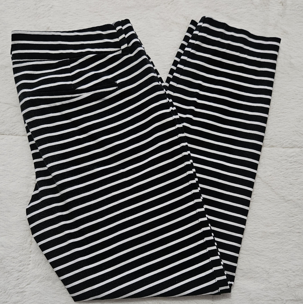Black and White Striped Pants